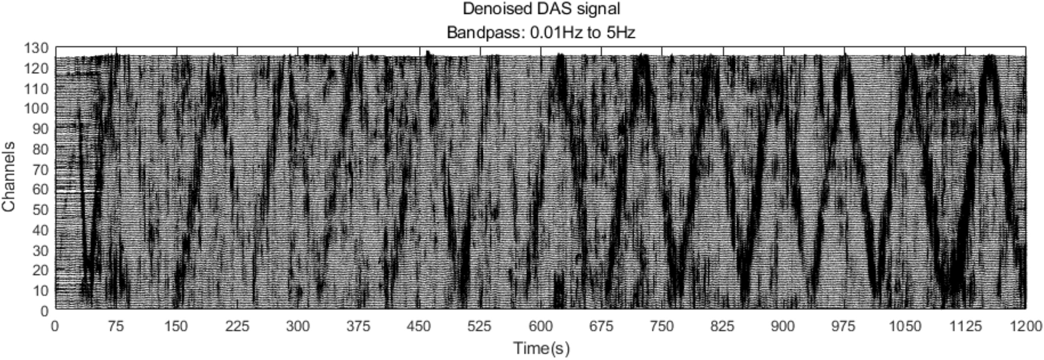 Denoised DAS data